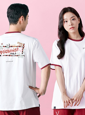 2024秋冬新品Technist韩国羽毛球服男女同款运动速干吸汗时尚短袖