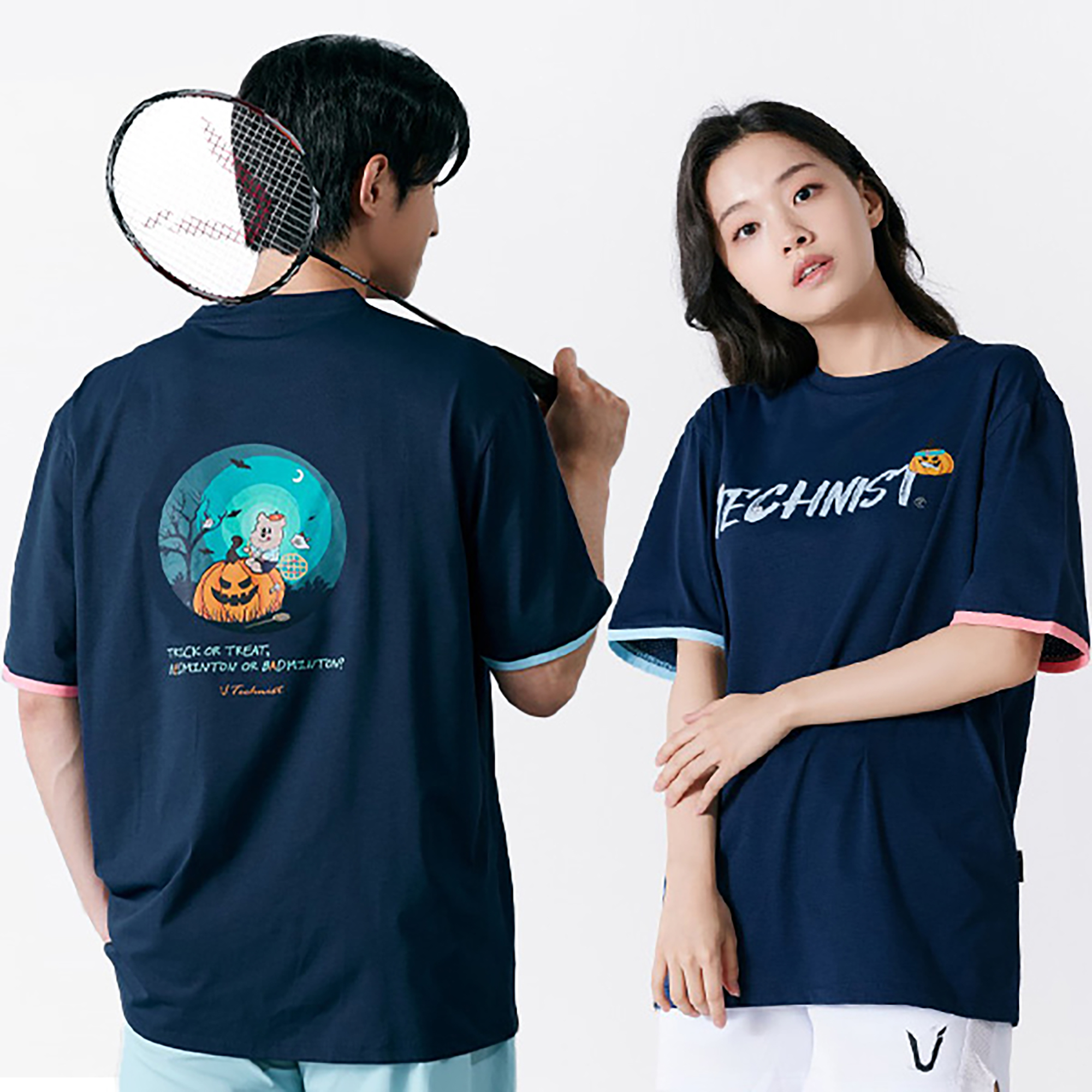 2024秋冬新品Technist韩国羽毛球服男女同款运动速干吸汗时尚短袖