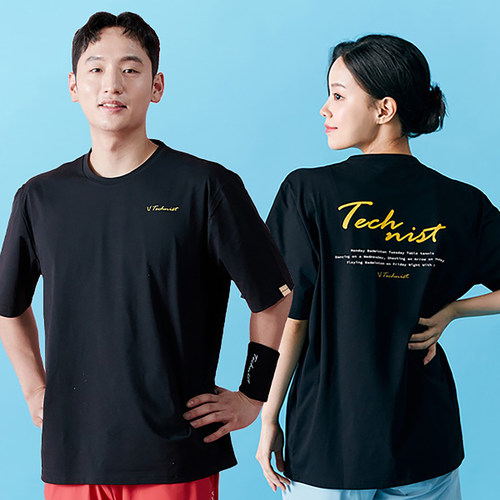 2024秋冬新品Technist韩国羽毛球服男女同款运动速干吸汗时尚短袖