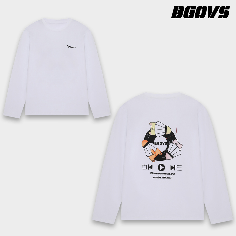 2025秋季新品韩国BGOVS羽毛球服男女同款运动长袖T恤透气速干上衣
