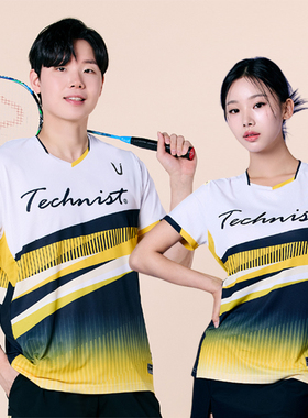 2025春夏新品Technist韩国羽毛球服男款女款运动短袖速干吸汗T恤