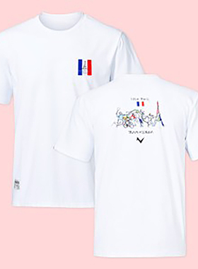 24新品韩国MAZERA夏季新品羽毛球服男女同款运动T恤吸汗白色短袖1