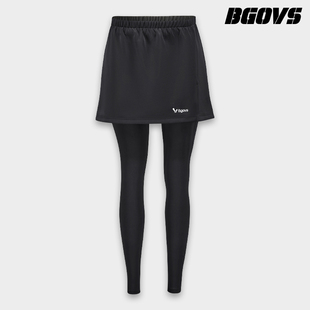 运动打底羽毛球裤 裙裤 3色 BGOVS羽毛球服女款 2025韩国秋冬新品