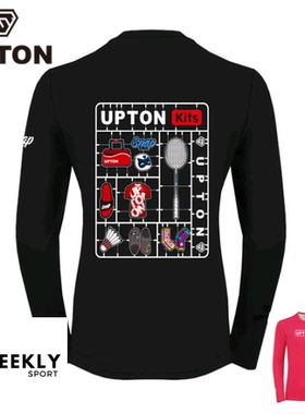 2021新品韩国UPTON羽毛球服男女运动可爱忍者薄绒运动长袖正品