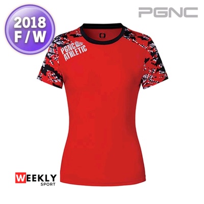 pgnc秋冬新品速干透气t恤羽毛球
