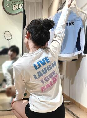 2024秋季新品韩国BGOVS羽毛球服男女同款运动长袖T恤速干上衣三色