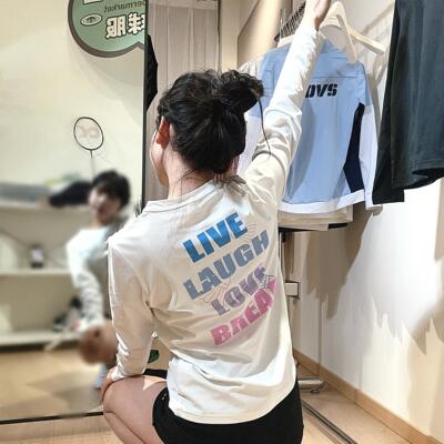2024秋季新品韩国BGOVS羽毛球服男女同款运动长袖T恤速干上衣三色