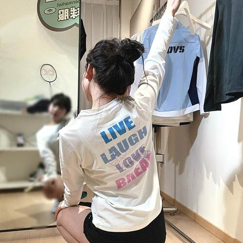 2024秋季新品韩国BGOVS羽毛球服男女同款运动长袖T恤速干上衣三色