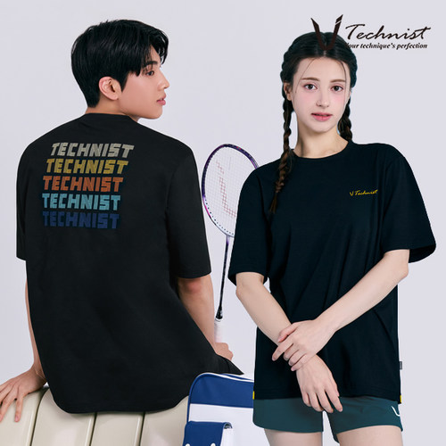 2026春夏新品Technist韩国羽毛球服男女同款运动短袖速干吸汗T恤