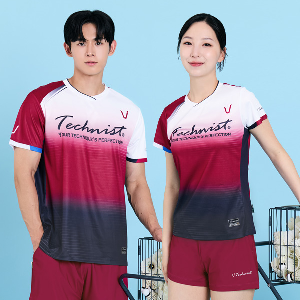 2025秋冬新品Technist韩国羽毛球服男款女款运动短袖速干吸汗T恤