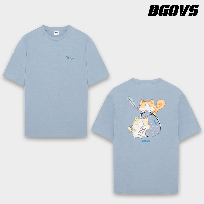 2026韩国春夏新品BGOVS羽毛球服男女同款休闲速干轻薄T恤运动短袖