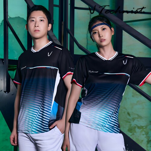 2026秋冬新品Technist韩国羽毛球服男款女款运动短袖速干吸汗T恤