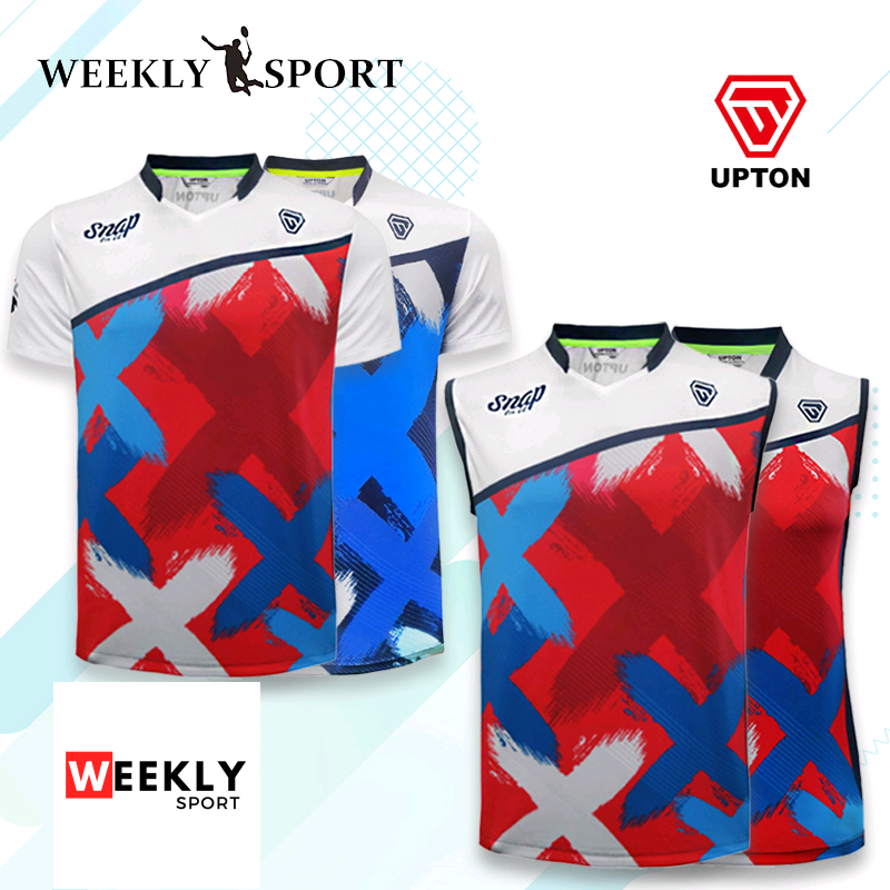 韩国直邮upton羽毛球砍袖涂鸦T恤