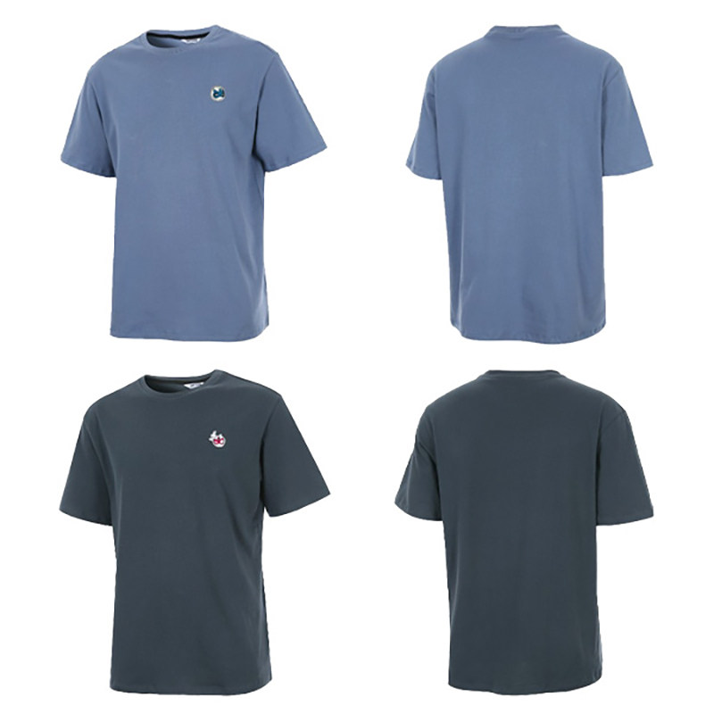 韩国UPTON2023新品羽毛球服男女同款运动休闲短袖日常T恤两色入