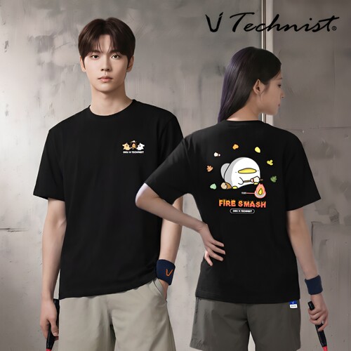 2026春夏新品Technist韩国羽毛球服男女同款运动ogu联名速干T恤