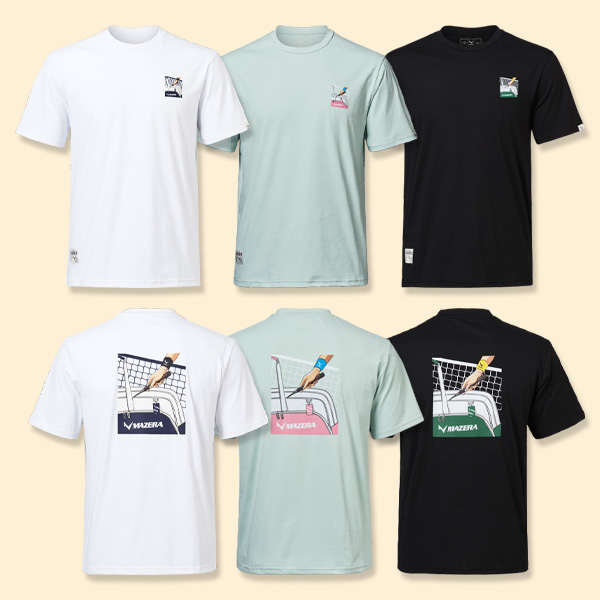MAZERA韩国2023秋冬新品羽毛球服男女同款运动T恤吸汗半速干短袖