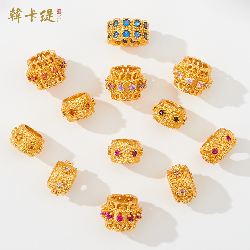 古法沙金镶嵌款锆石隔珠散珠配饰diy手绳手链项链编绳搭配小装饰,饰品/流行首饰/时尚饰品新,其他DIY饰品配件,淘宝优惠券,粉丝福利购,淘宝优惠卷