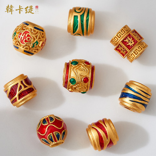 韩卡缇古法沙金久不掉色桶珠