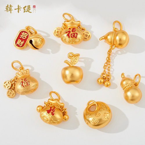 韩卡缇古法沙金久不掉色吊坠坠子