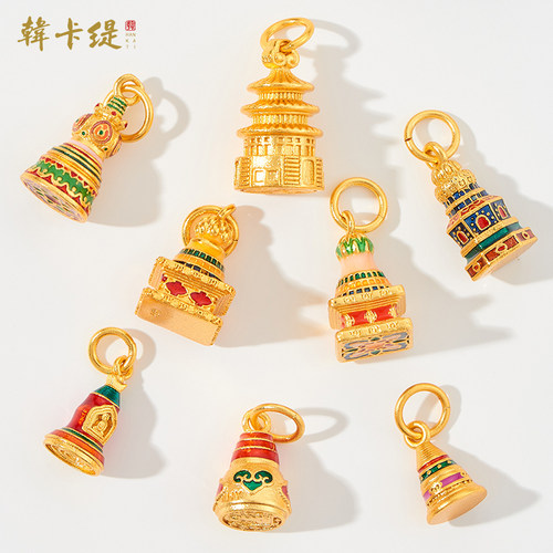 韩卡缇古法沙金久不掉色吊坠吊饰