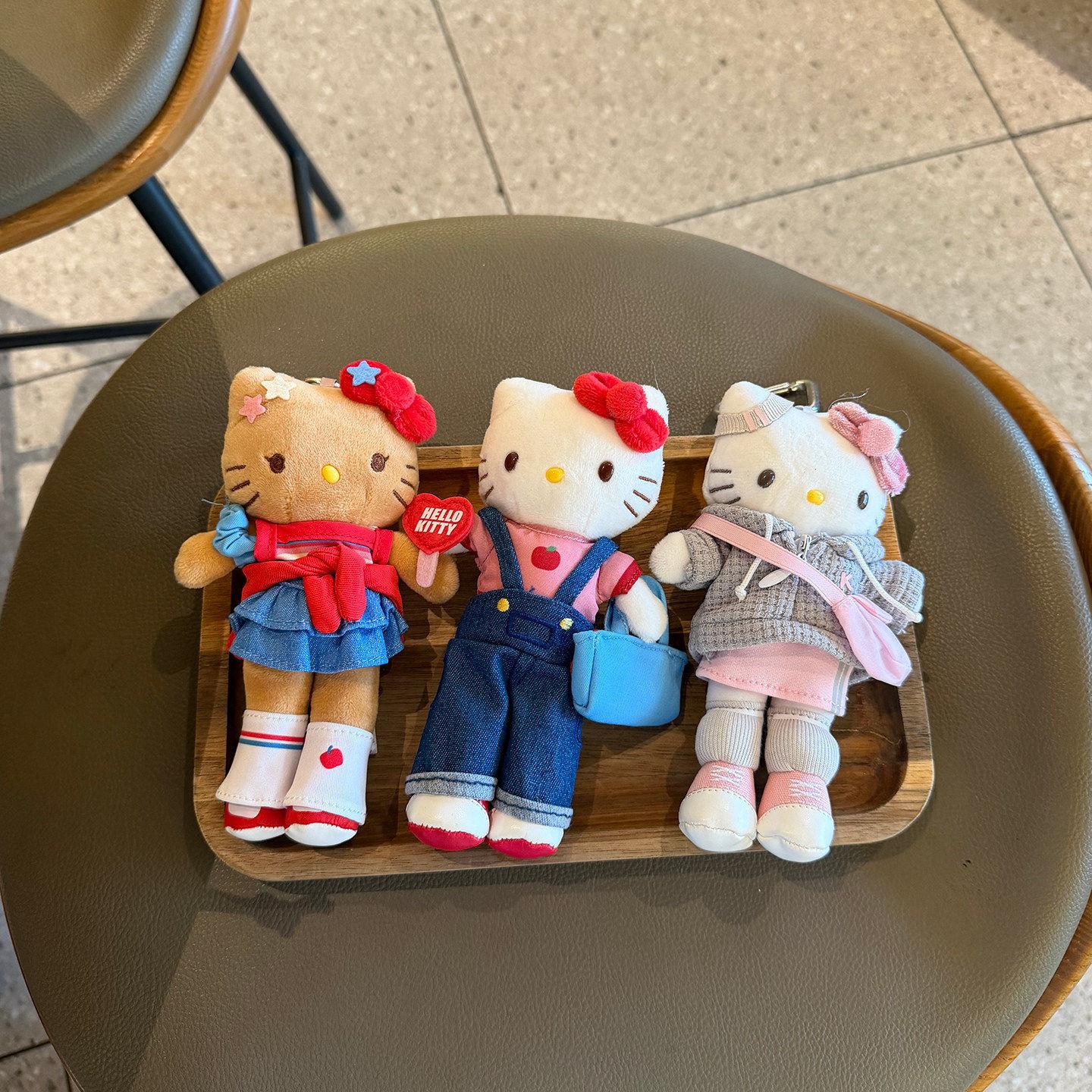 日本代购新款挎包可爱包包挂件毛绒公仔玩偶KT挂饰钥匙扣配饰潮