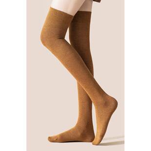 日本代购GP过膝袜女春秋长筒袜长靴高筒中筒复古显瘦护膝大腿长袜