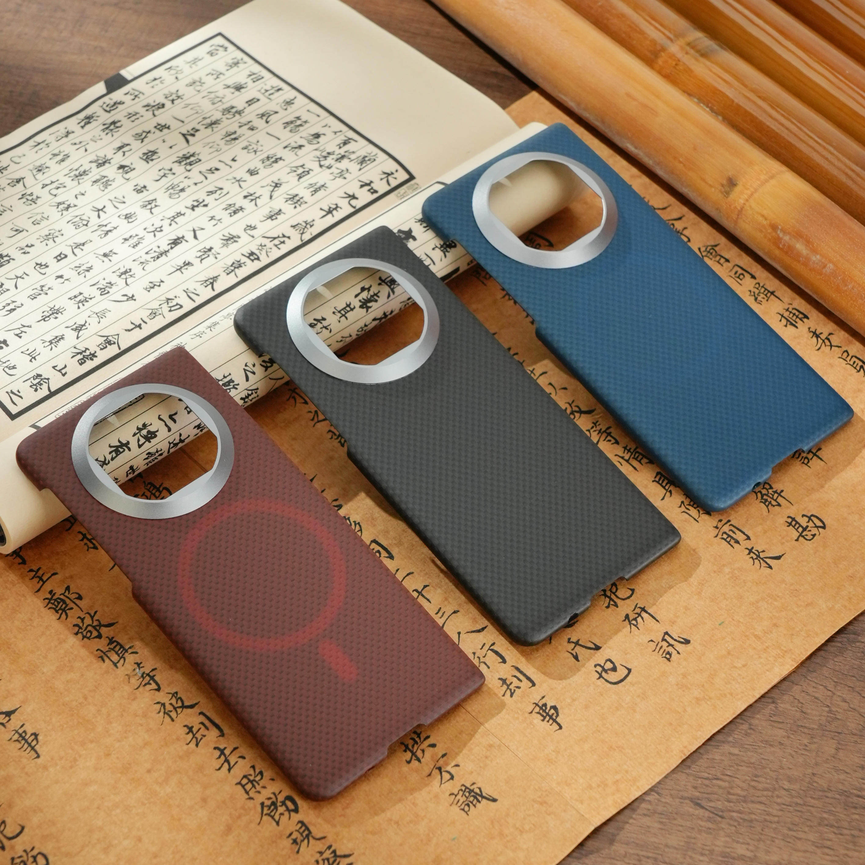 华为MateX5手机壳碳纤维纹