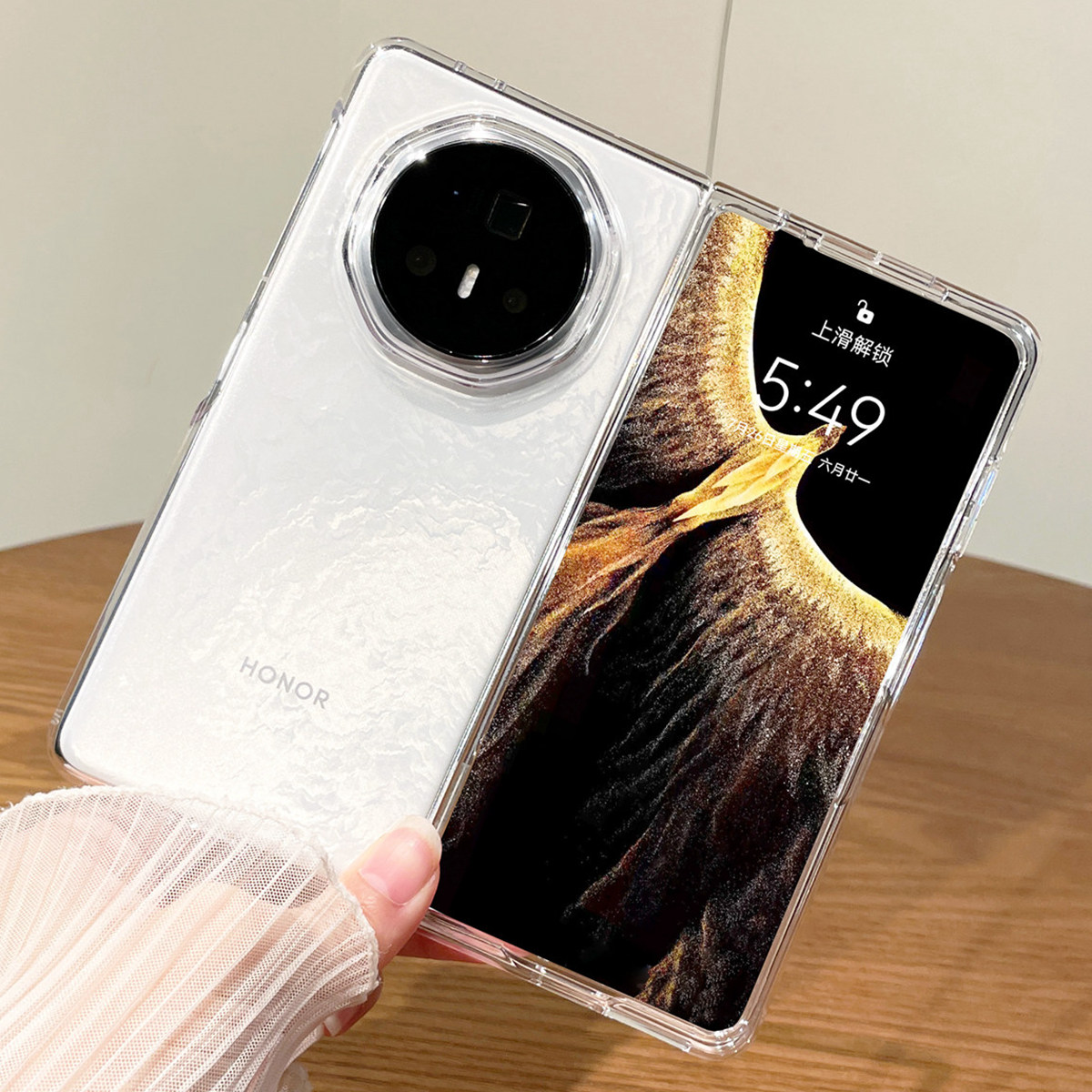 适用荣耀magicv3手机壳新款magicvs3超薄透明折叠屏保护套Magicvs2镜头全包高级感防摔简约magicV3至臻版外壳