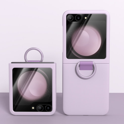 巴鲁斯适用于三星zflip5手机壳Galaxy Z Flip5折叠屏真皮保护套zflip6手带式外壳Flip5新款zfilp7全包filp5