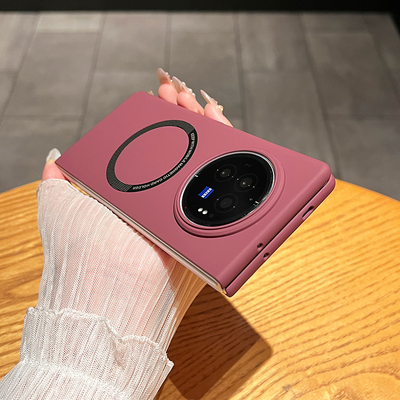 vivoxfold3手机壳新款肤感磨砂X Fold3Pro超薄保护套全包xfold2折叠屏轻奢防摔磁吸无线充VIVO高级情侣5G适用