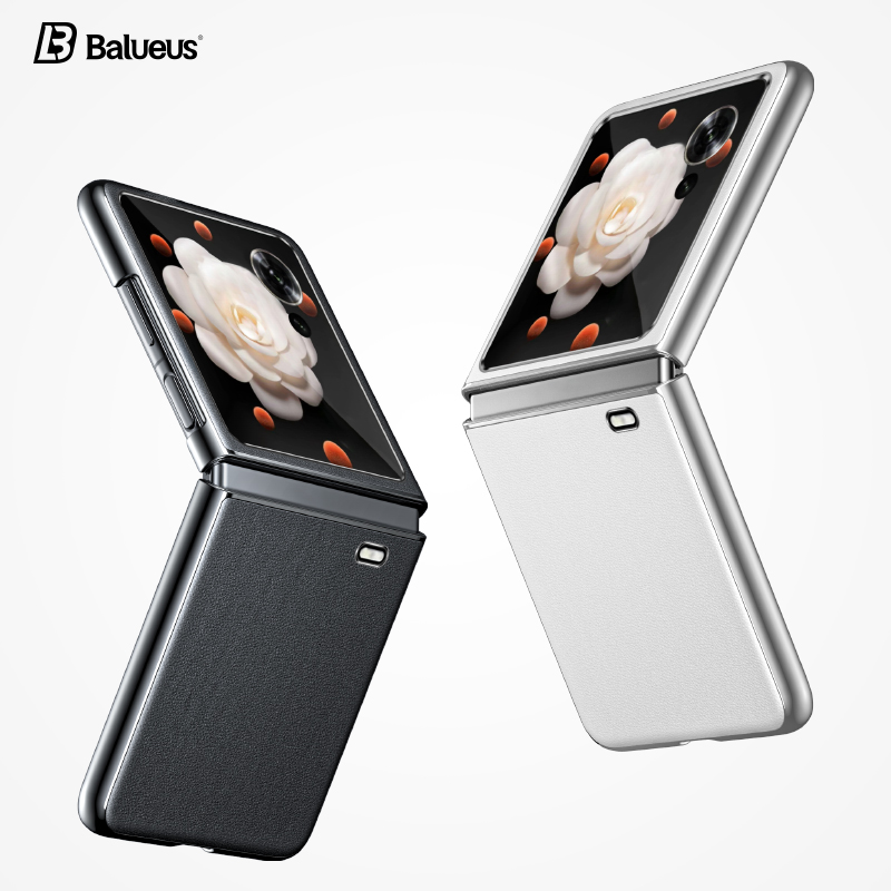 Balueus适用荣耀MagicVFlip手机壳新款Magic V Flip折叠屏VFlip保护套高级真皮外壳全包防摔新品MagicFlip男