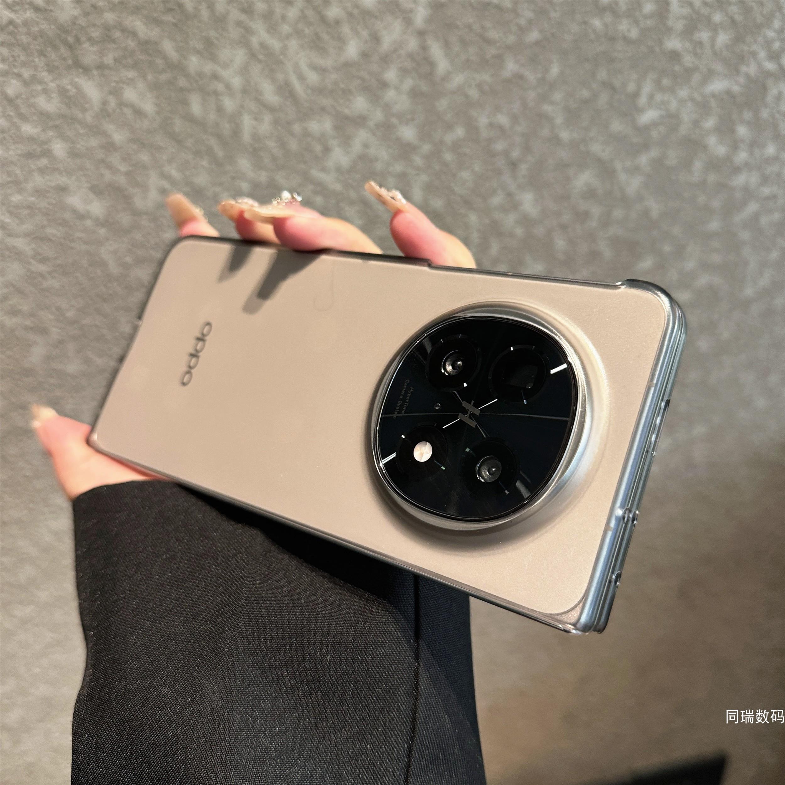 适用于oppofindn5手机壳findn5折叠屏新款超薄磨砂灰透明保护套高级感男女oppo find n5全包防摔oppon5外壳