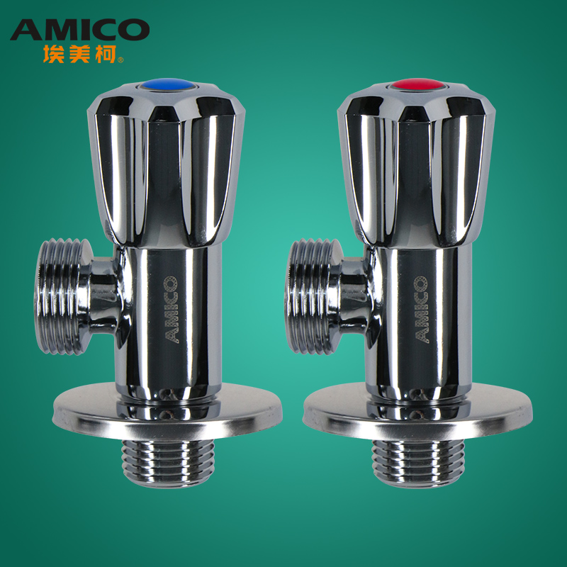 正品埃美柯4分进6分出角阀冷热水开关滚筒洗碗机用角阀式JF758