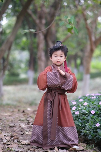 玺儿制作汉服 童装  仿马王堆直裾  男童女童皆可以穿 陵川