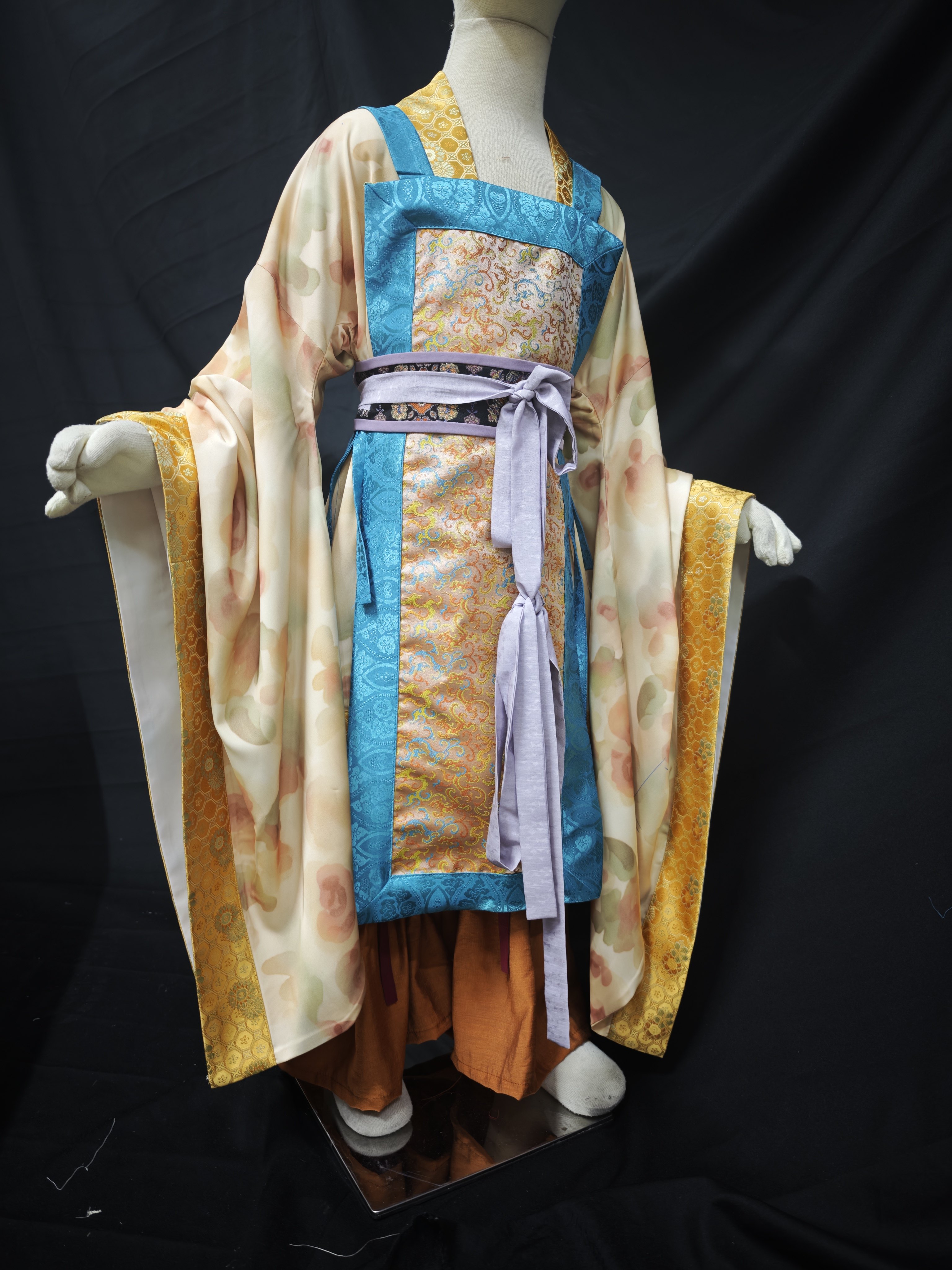 玺儿制作童装 魏晋 裲裆  广袖上衣 裤子 复原  云韶