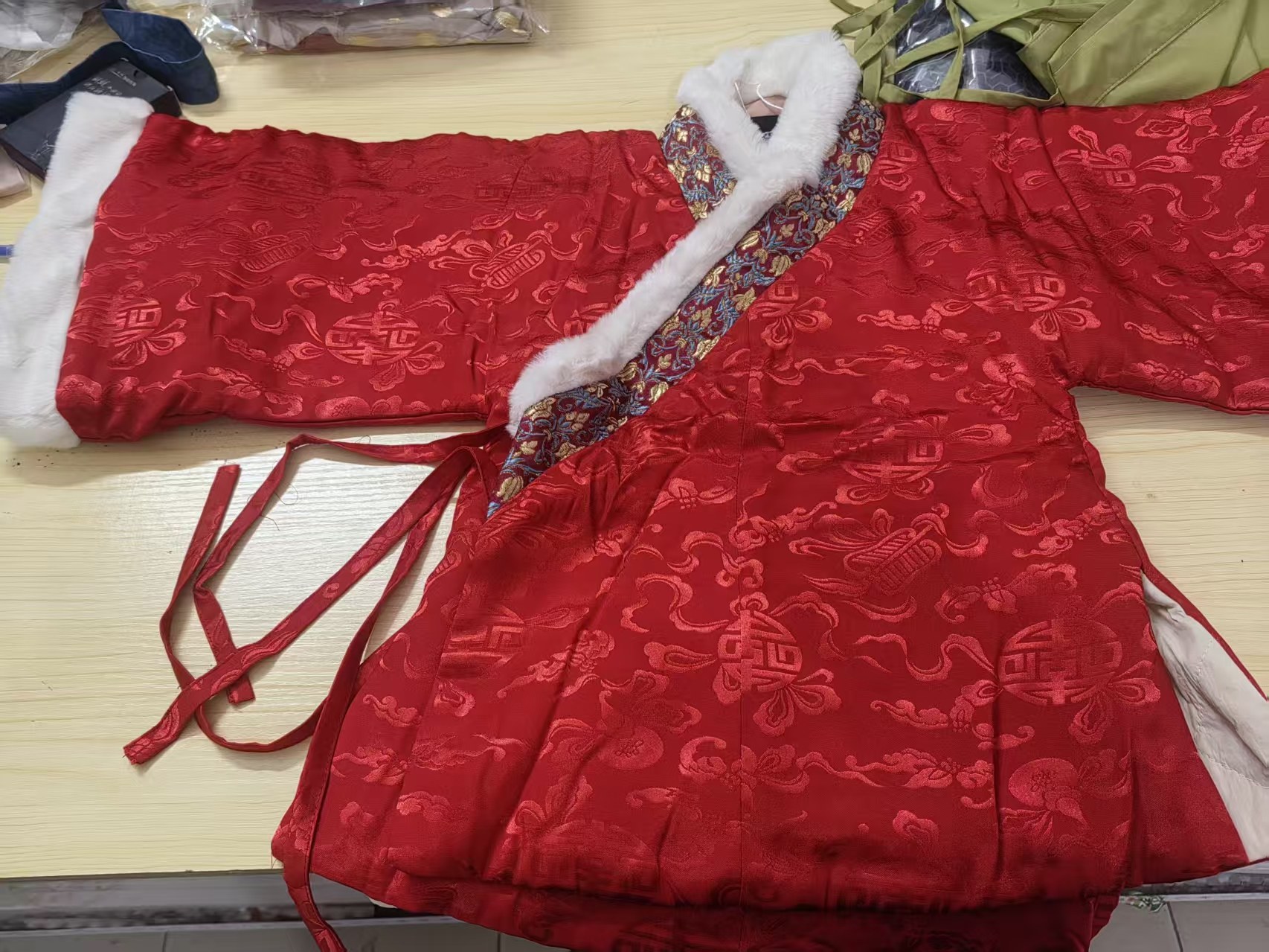 玺儿制作汉服 童装  红色半袖棉服  半袖 定制款式,女装/女士精品,汉服上装,淘宝优惠券,粉丝福利购,淘宝优惠卷