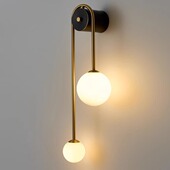 全铜北欧简约灯 轻奢客厅别墅电视背景墙灯 创意卧室床头壁灯