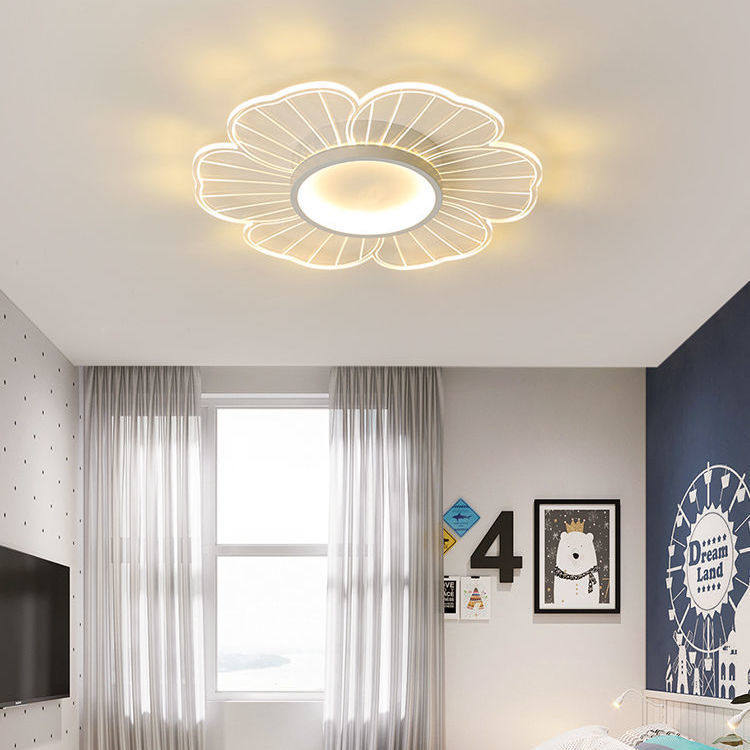 卧室灯24年新款网红ins房间灯浪漫温馨创意花型三色无极调光led灯,家装灯饰光源,其它光源,淘宝优惠券,粉丝福利购,淘宝优惠卷