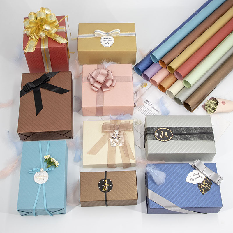 졸업 시즌 생일 축제 고급 비즈니스 생일 선물 선물 상자 포장지 수제 꽃다발 가방 책 표지 종이