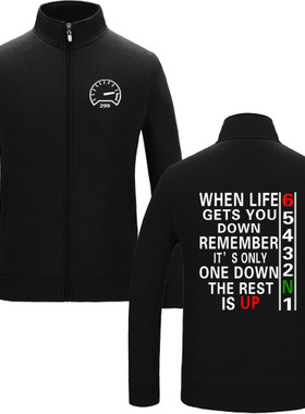 1n23456 档位 the rest is up 机车 摩托 MOTO 卫衣 立领 外套