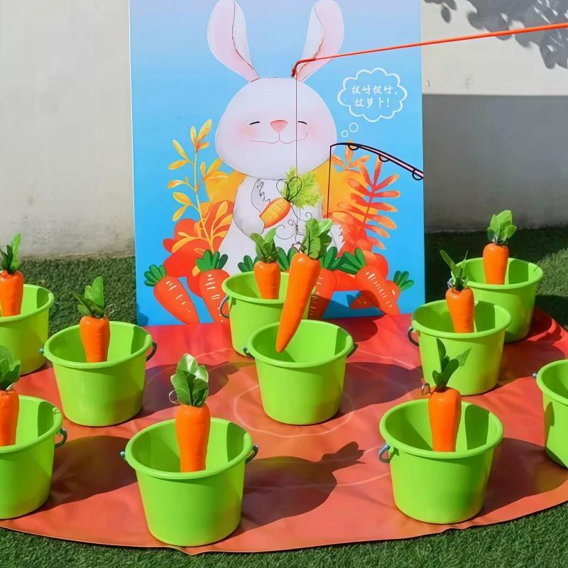 幼儿园亲子游园会活动钓萝卜道具
