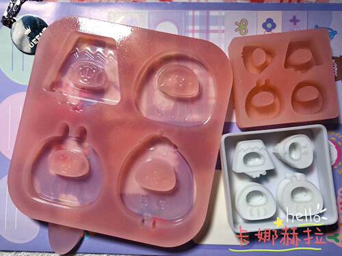 原PO授权 QUEENT滴胶手作 流沙模具 卡娜赫拉四联模具 多尺寸0243
