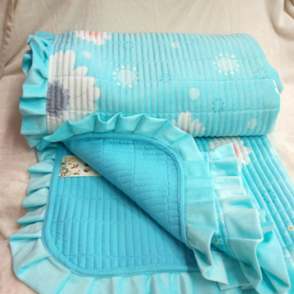 牛奶水晶绒床盖新款一面绒一面棉冬季加绒厚床单盖毯单件四季通用