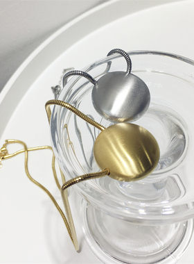 欧美夸张简约休闲金属素款拉丝圆形几何短款项链锁骨链颈饰品显瘦