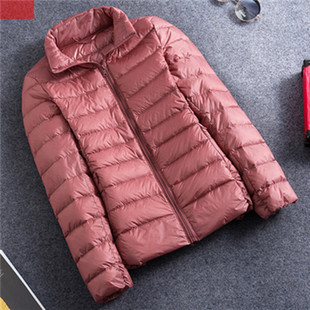 2025新款冬装超薄款羽绒服女式轻薄短款修身立领大码超轻保暖外套