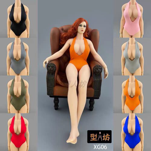 XRF型人坊 XG06 1/6比例 女兵人性感挂脖开胸连体内衣泳衣