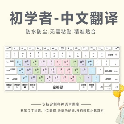 适用苹果笔记本电脑MacBook Pro16键盘保护膜A2485中文翻译快捷键