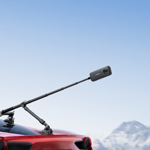 影石Insta360车载双吸盘三吸盘支架搭配高强度隐形自拍杆适配X3