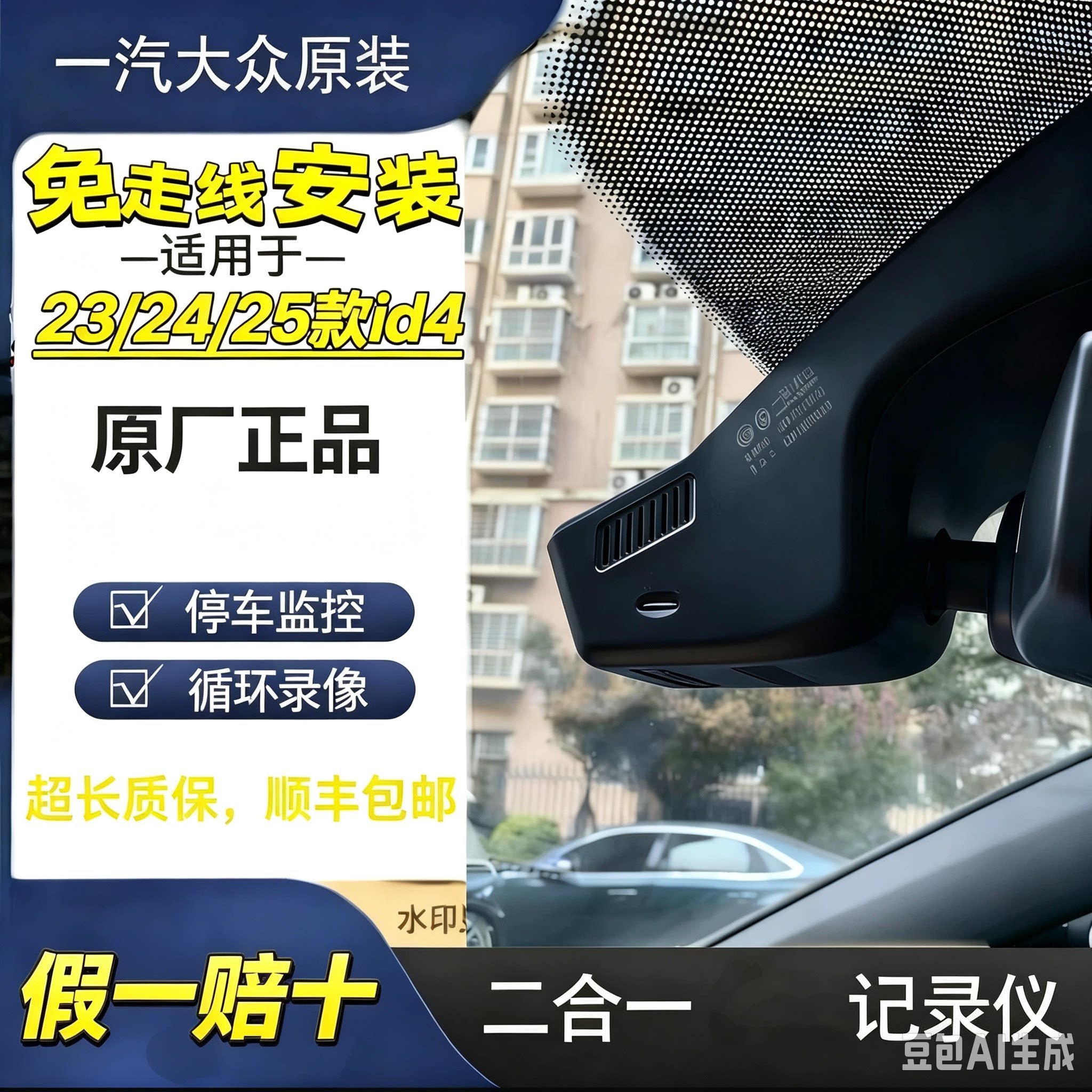 一汽大众原厂ID6/ID4原厂ETC行车记录仪