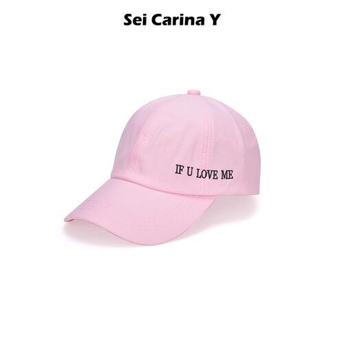SeiCarinaY IF U LOVE ME字母棒球帽帽子女鸭舌帽